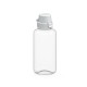 Trinkflasche School klar-transparent 0,7 l - transparent/weiß